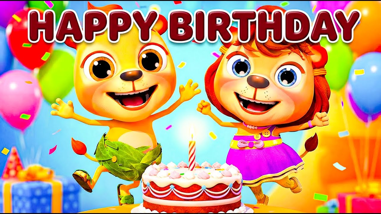 NEW 🎉 Happy Birthday Lion Sara | Kids Songs & Learning Music – Have Fun | Leo Family
