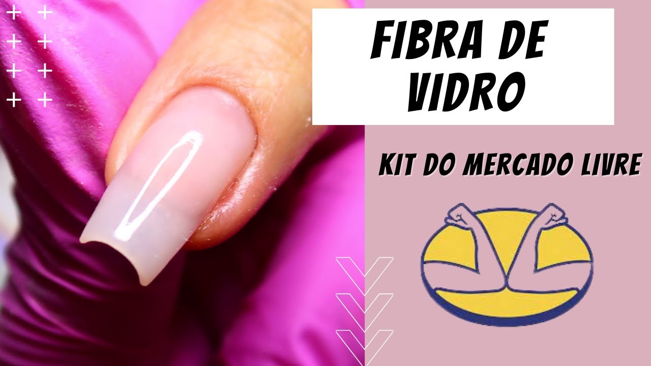 UNHA DE FIBRA COM KIT DO MERCADO LIVRE