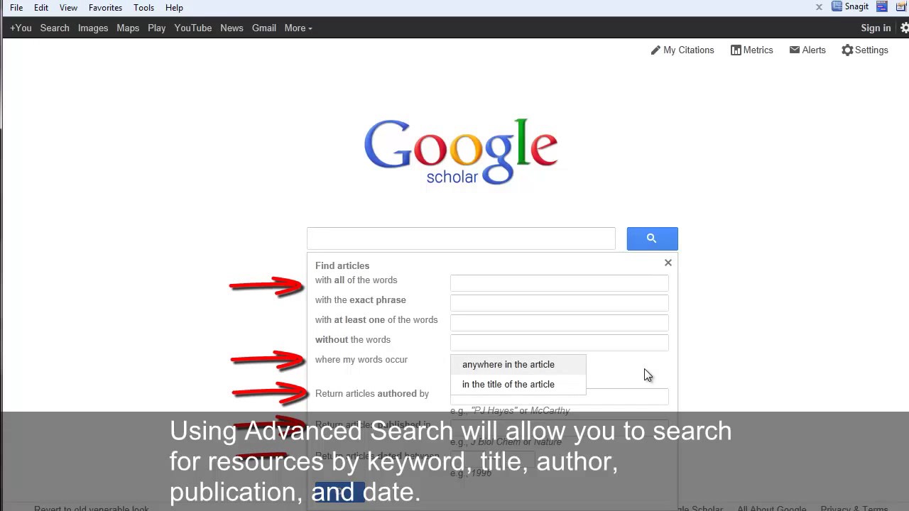 How to use Google Scholar for Academic Research