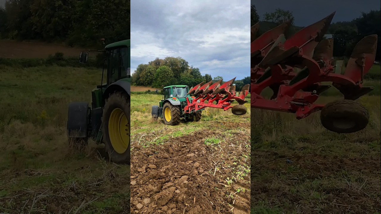 🚜🌾 John Deere 6920 + Agro-Masz Plowing the Field (Orig. Sound) #johndeere #tractor #plowing #farming