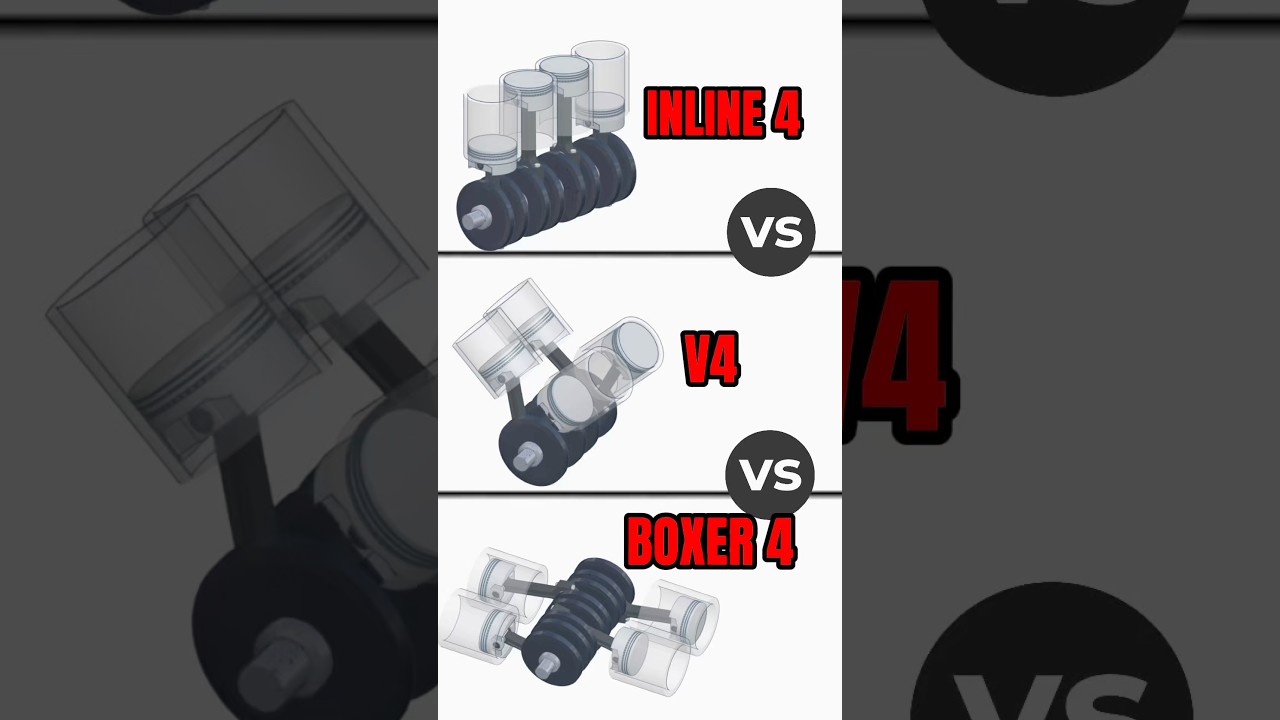 Konfiguracje silnika 4-cylindrowego.