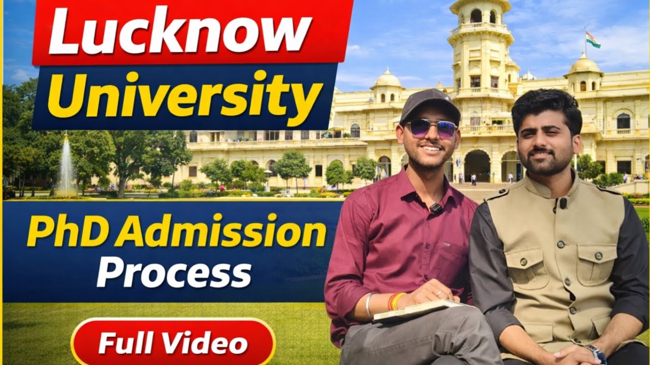 PhD Admission Process !! Lucknow University 2025 2026 !! Full Video !! Step by Step 