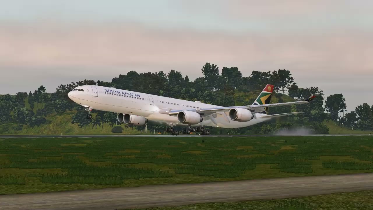 First landing on Toliss A346 at FSIA with my new GPU