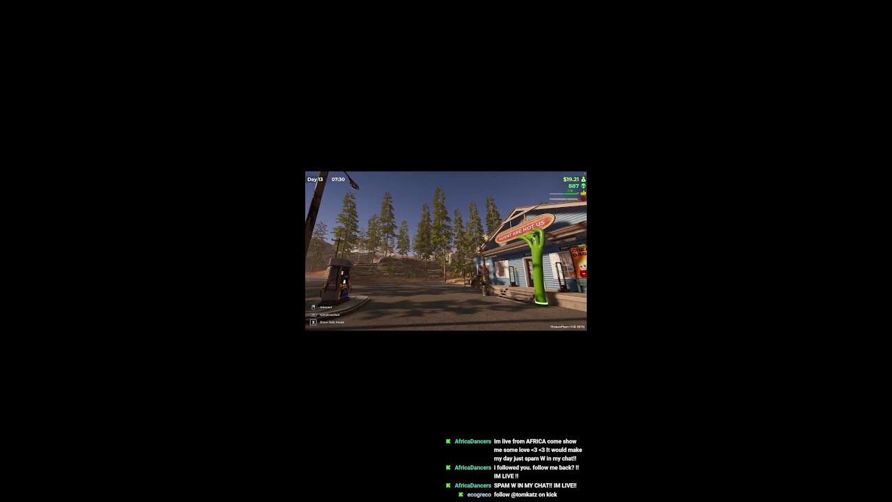 roadside research- totally normal human gas station with UFO teck (Portrait)