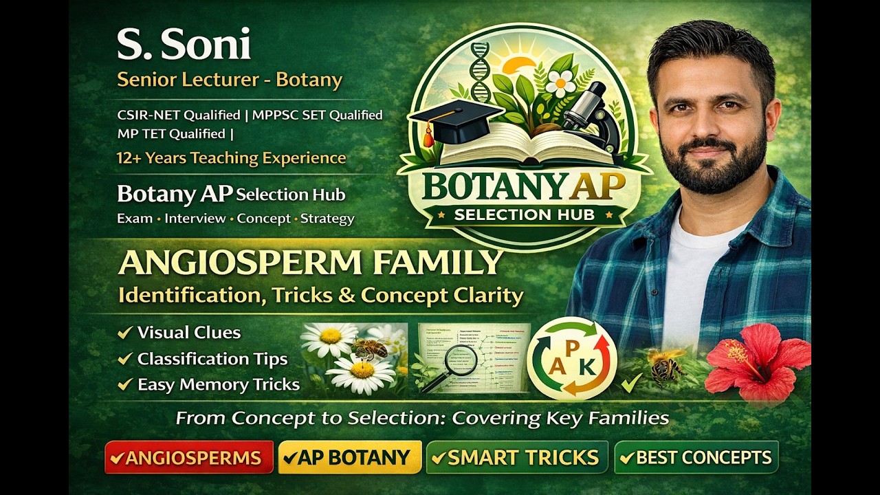 Angiosperm 2 Family Assistant Professor Botany Exam & Interview Preparation | Real Discussion Sessio
