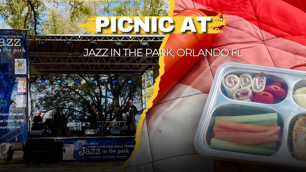 Relax with me at a peaceful picnic at Jazz Fest in the park 🎶🌿 #jazzfest #orlando #orangecounty