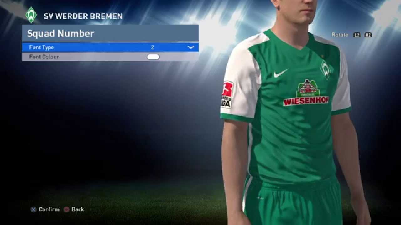 PES World PES 2016 SV Werder Bremen kit instructions