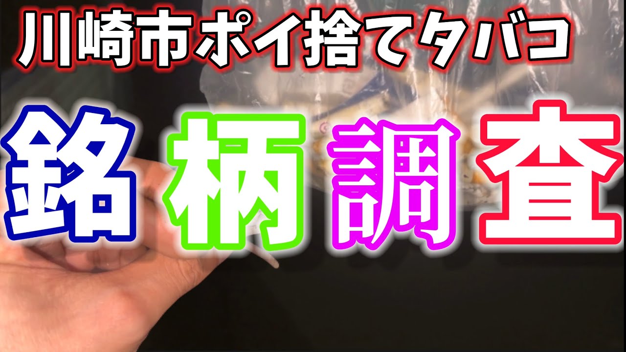 【意外】ポイ捨てタバコ銘柄調査in川崎市！