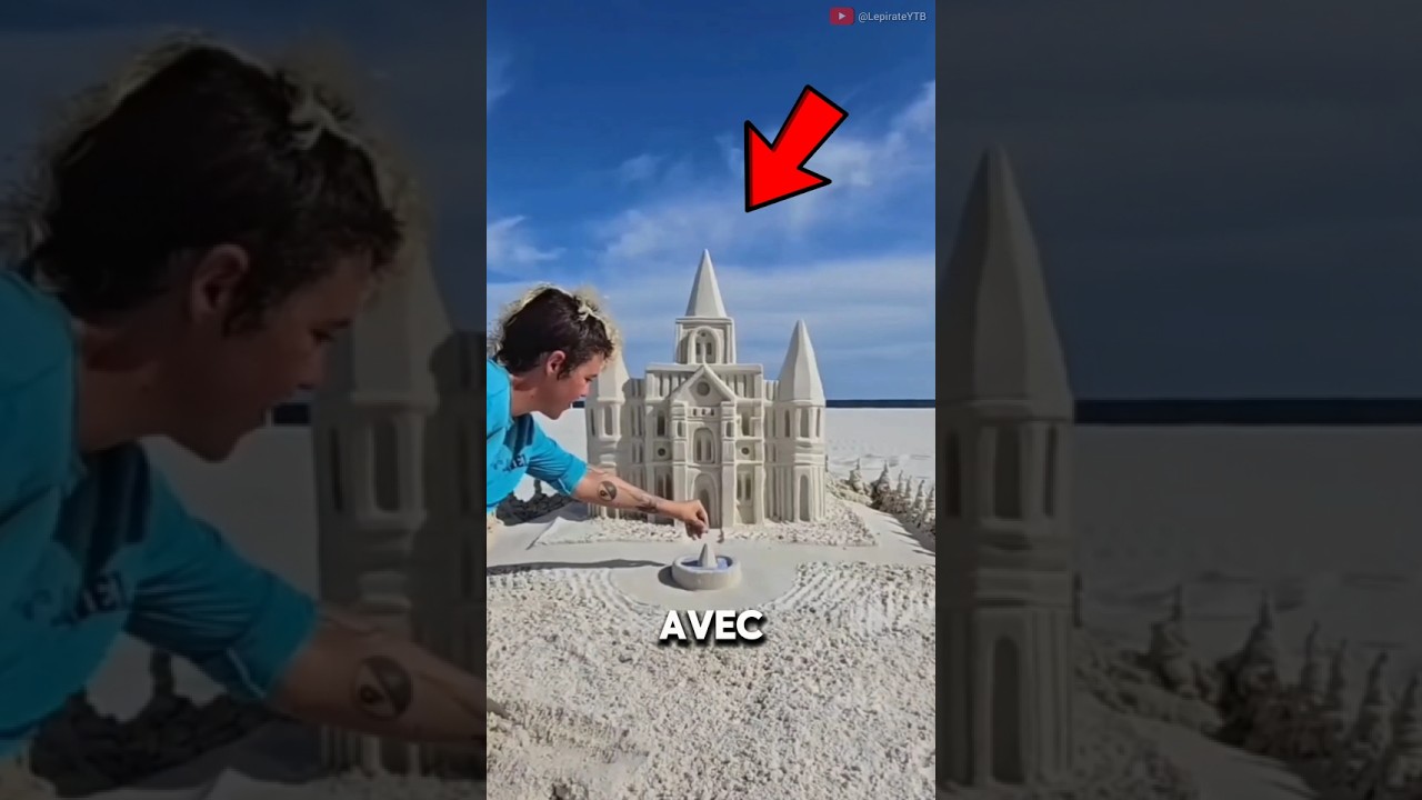 Ce gar&ccedil;on construit une jolie maison &agrave; la plage mais... #shortsvideo #viralvideo