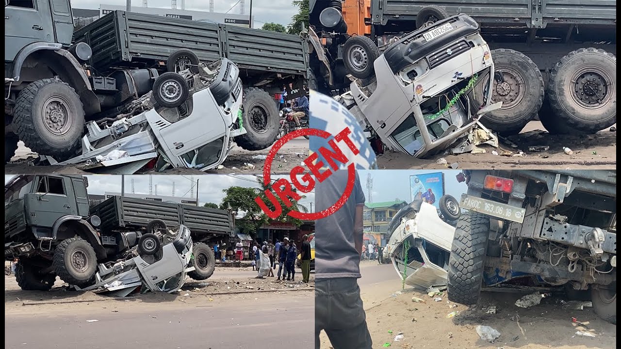 URGENT 🚨 Grave accident entre un camion militaire et une jeep de  en pleine ville