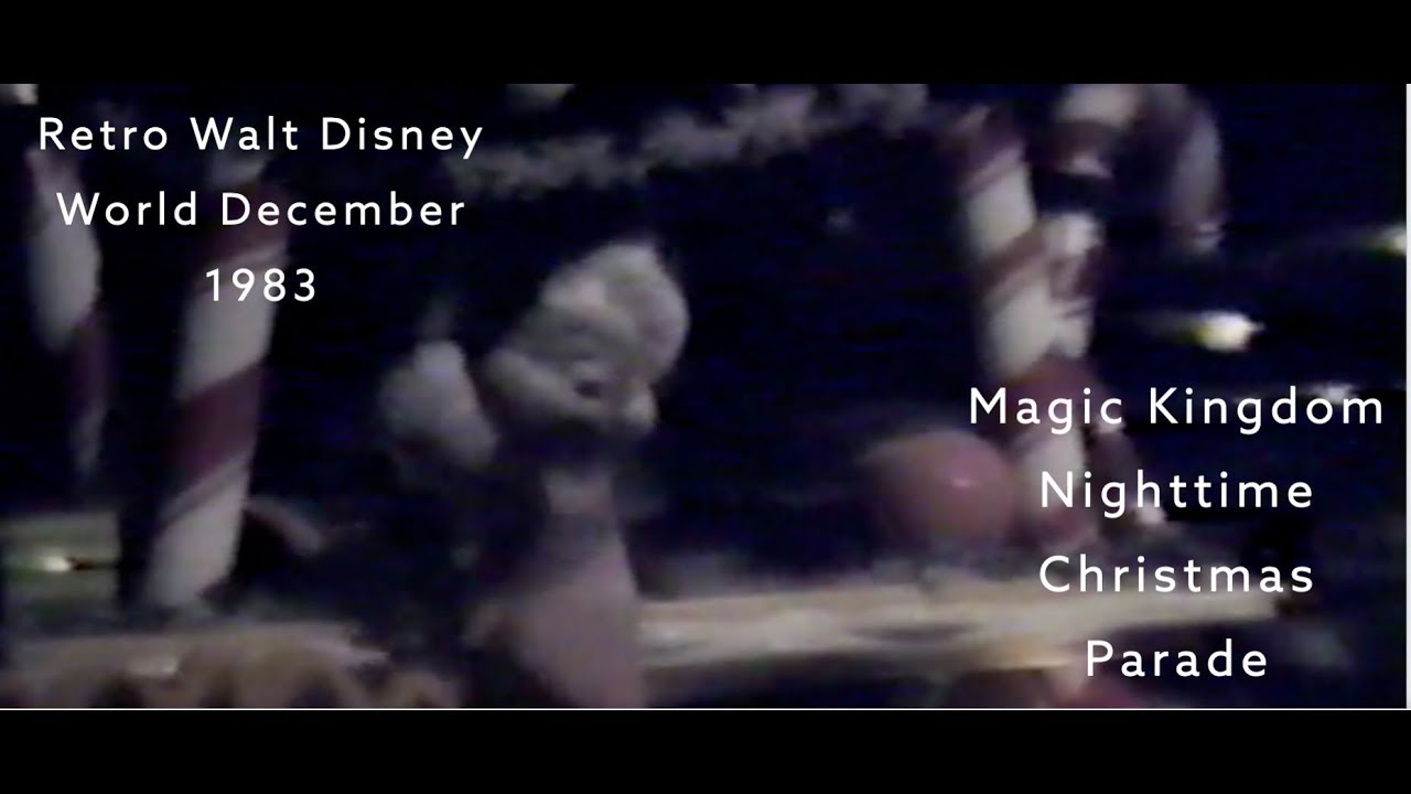 Retro Walt Disney World December 1983 Magic Kingdom Nighttime Christmas Parade