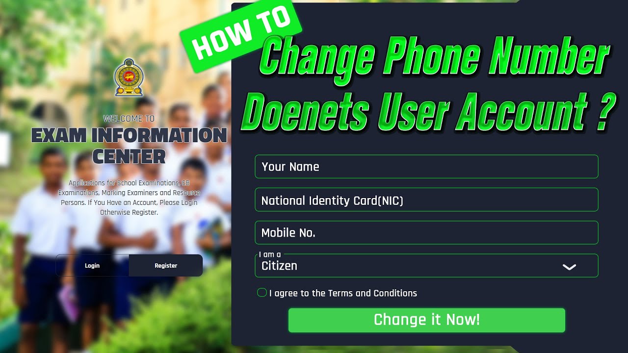 How to Change  Phone Number in Doenets User Account?  | Department of Examination.