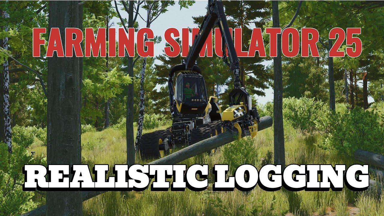 Realistic Logging - Farming Simulator 25 🔴LIVE (DUAL JOYSTICK)