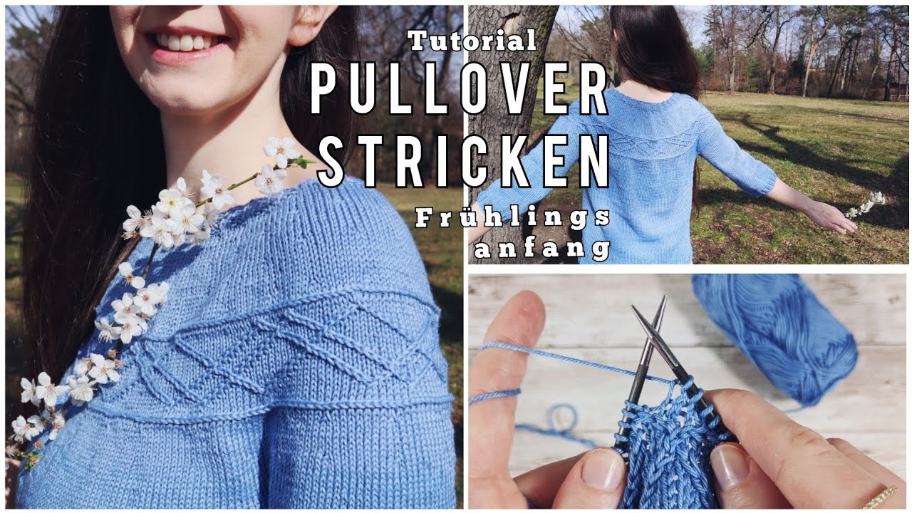 Einfachen Pullover von oben stricken - Muster & Arme