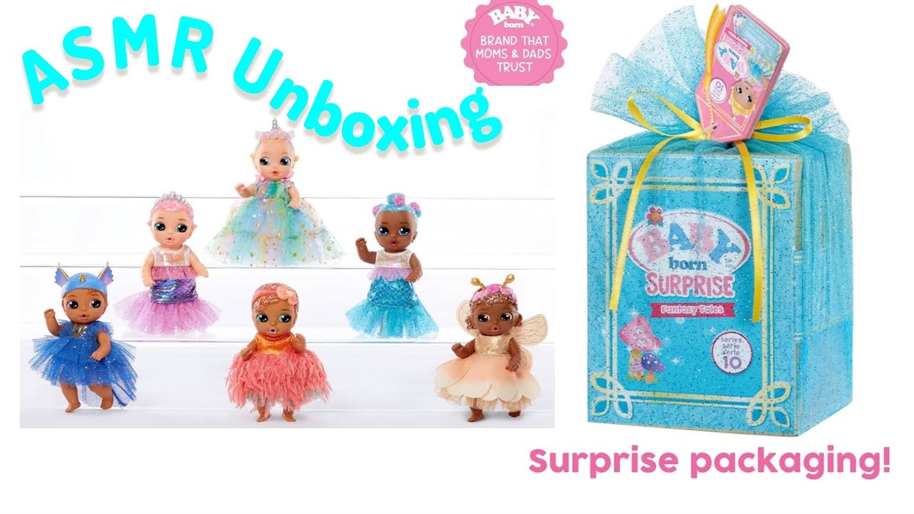 6 BABY born Surprise Dolls Unboxing 👼🏻🧚🏻&zwj;♀️Fantasy Tales, Unwrap Collectible Baby Dolls ⁉️💦