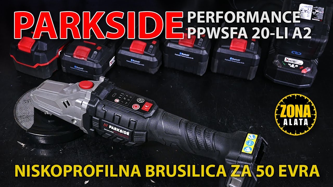Шлифмашина Parkside Performance PPWSFA 20 LI A2, низкопрофильная, с плоской головкой