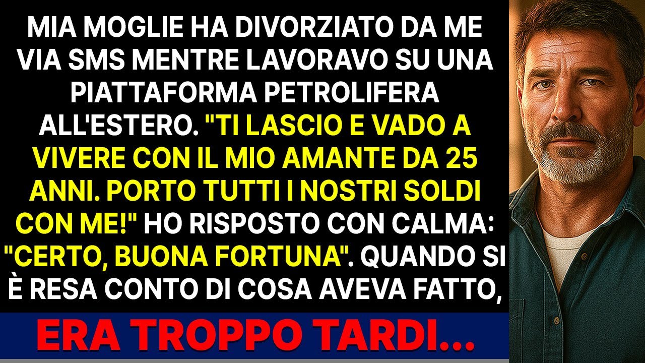 Mia moglie ha chiesto il divorzio tramite messaggio di testo mentre lavoravo all'estero...