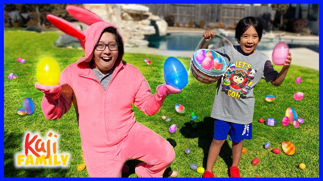 Ryan's Easter egg hunt Challenge with Bunny Daddy!!!