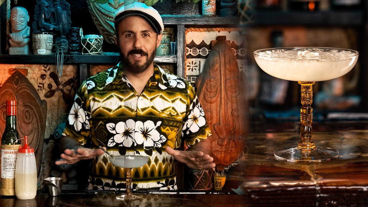 A pearl garnish? A Trader Vic's cocktail in the rare glass that it was served in [Tahitian Pearl]