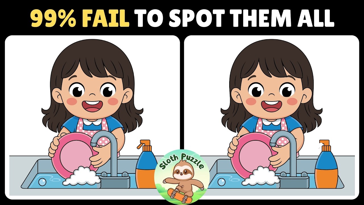 🦥 🧩 Spot 3 Differences | Test Your Sharp Eyes l EP 16 🧩