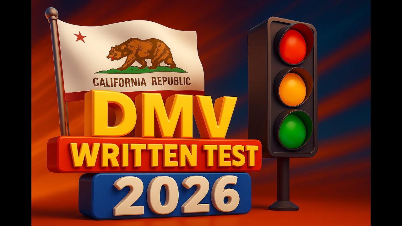 Практический тест DMV Калифорнии 2026 года — окончательная подготовка к 3D-экзамену