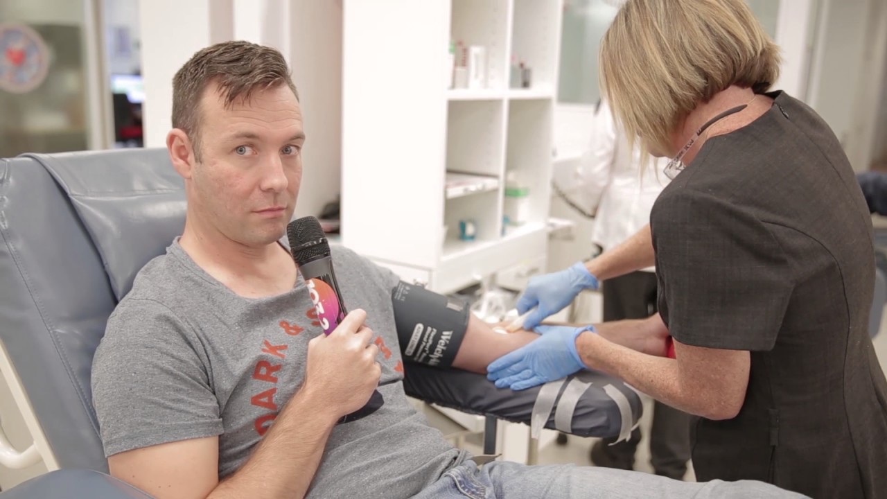 Duncan Gives Blood for the First Time