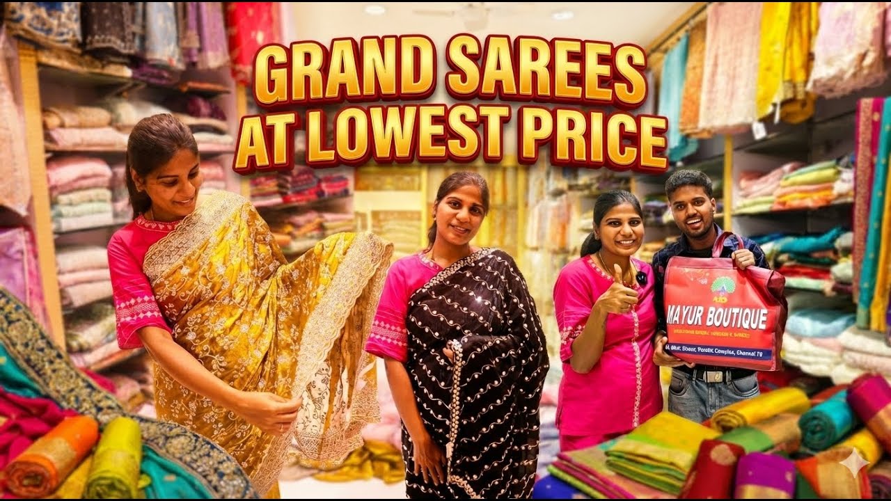 Lehanga மாதிரி Saree-யா? 🤩 Sowcarpet Mayur Boutique | Wedding Collection 2025 | Part-1
