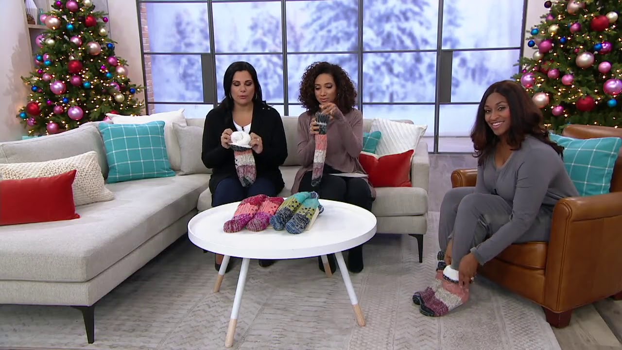 AnyBody Ombre Knit Socks on QVC