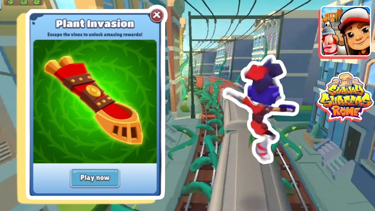Trying Enzo Gladiator Outfit Plant Invasion Challange Subway Surfers Rome 2026