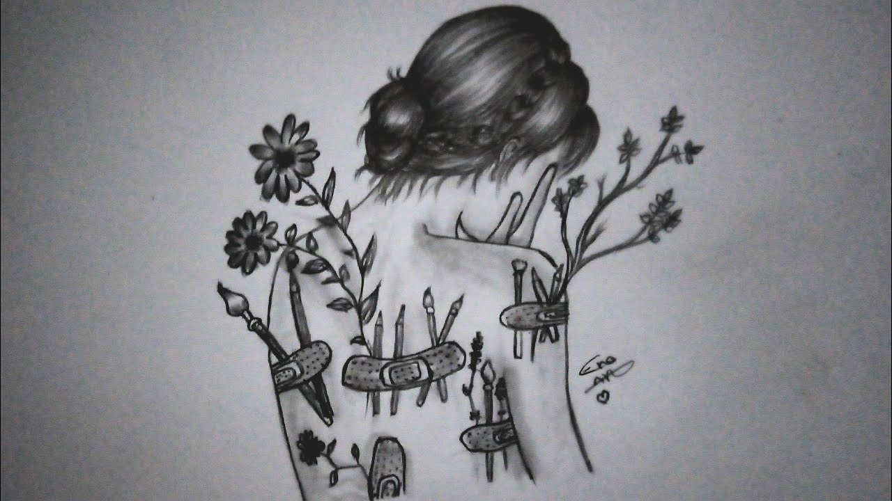 رسماتى علاج روحى !!..سلسلة الرسوم التعبيرية  #109  easy expressive drawing