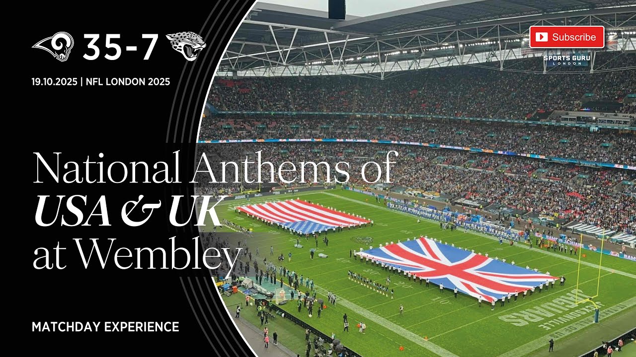 National Anthems of USA & UK at Wembley | NFL London 2025 | LA Rams vs Jacksonville Jaguars