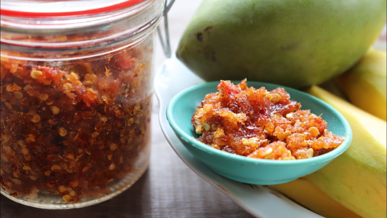 បុកអំបិលម្ទេសស្វាយពិសេស Tasty Salt Chili | Samphos Cooking Food