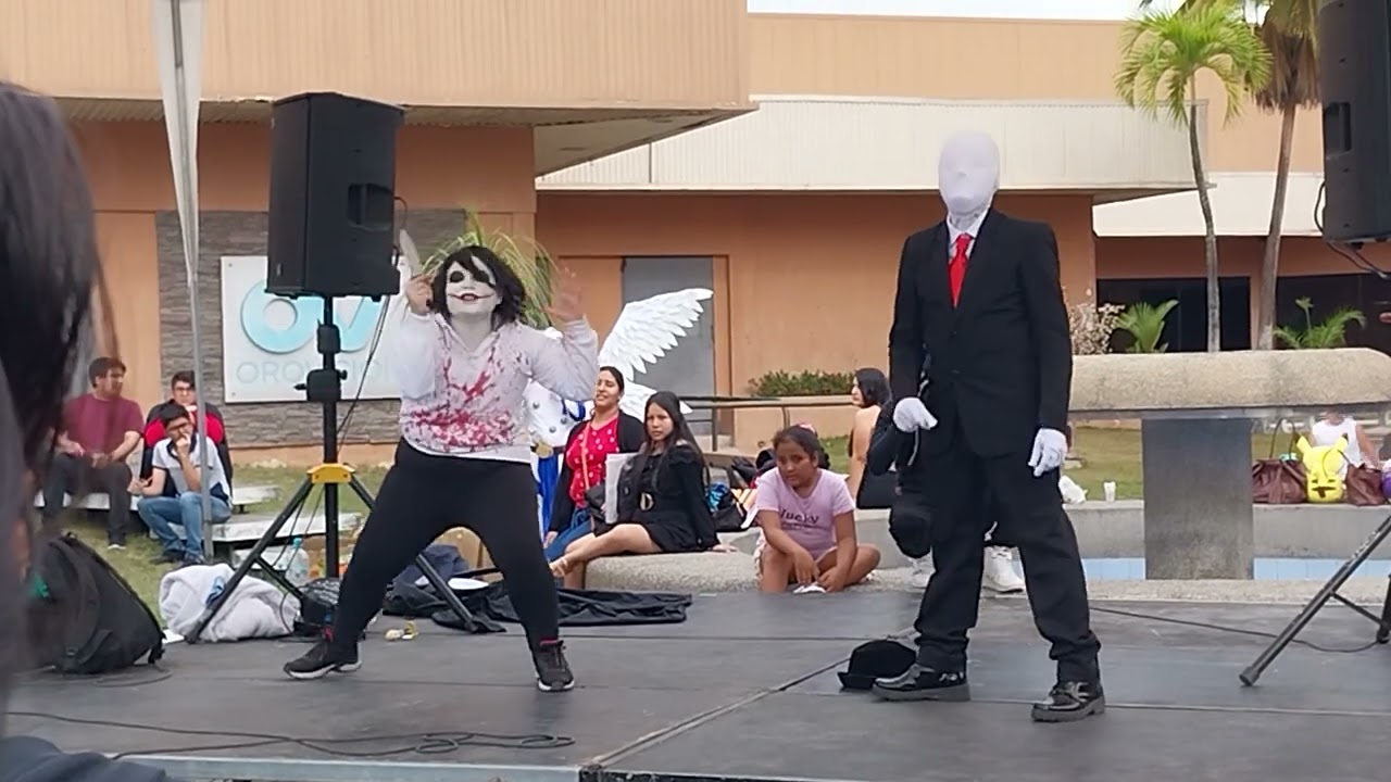 Jeff vs Slenderman cosplay #horrorcon #machala #cosplay
