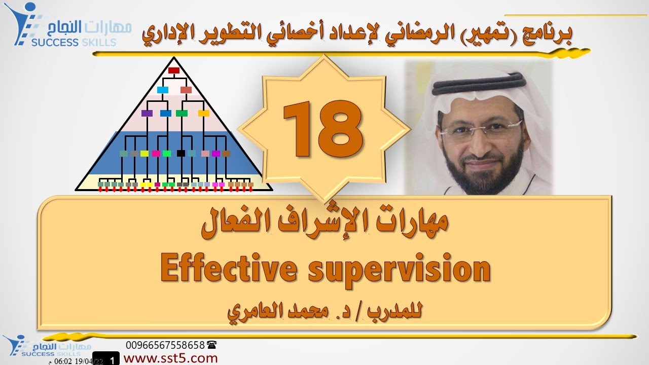 مهارات الإشراف الفعال Effective supervision مع د. محمد العامري