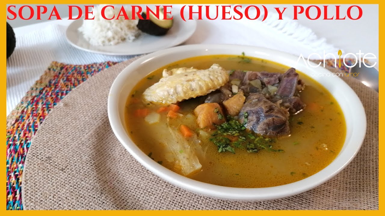 SOPA DE CARNE (HUESO) Y POLLO | Haz un Sancocho sencillo y disfruta de todos los nutrientes