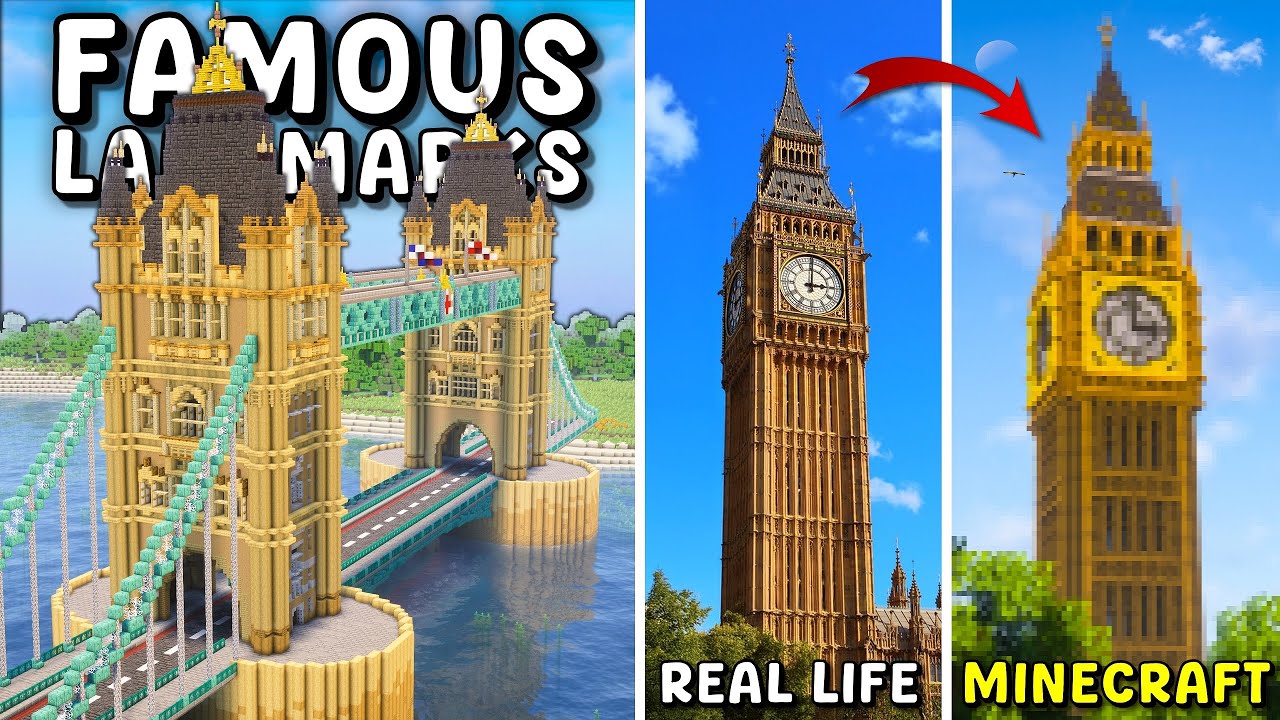 I Built Famous Landmarks in Minecraft