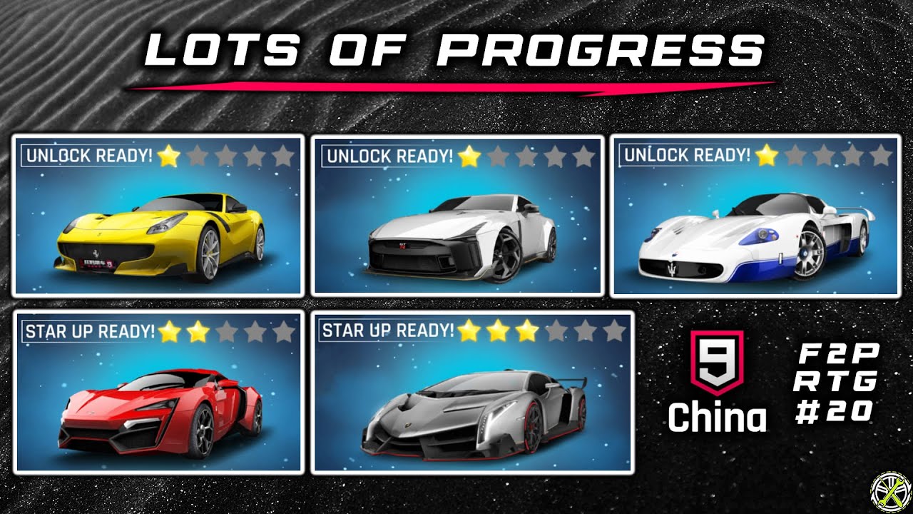 Asphalt 9 China | New cars, star-ups & lots of progress | F2P RTG #20