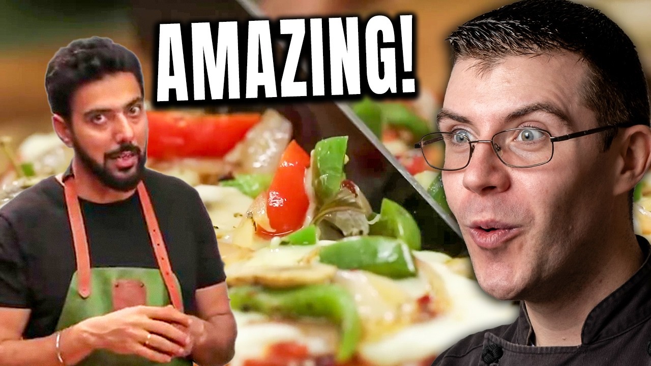 Pro Chef Reacts.. Chef Ranveer Brar's TAWA PIZZA!