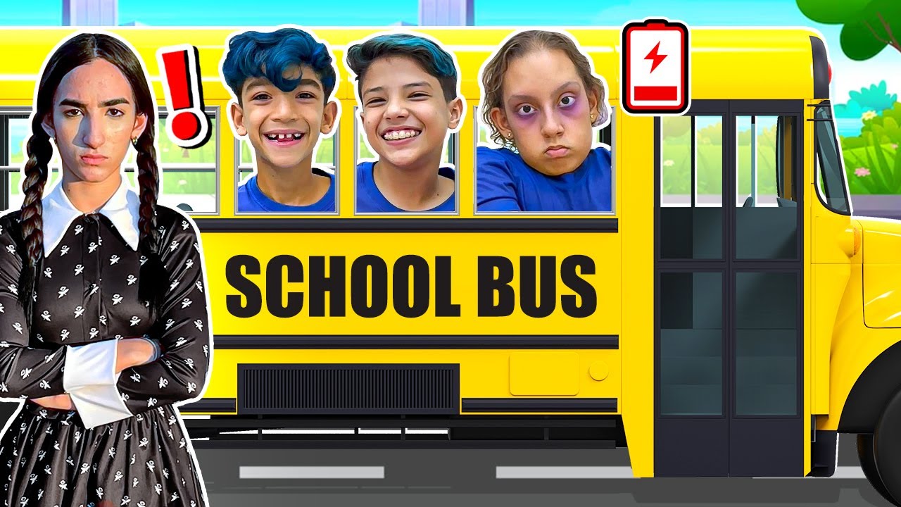 MC Divertida e Amigos APRENDEM importantes Lições no Ônibus Escolar e na Escola