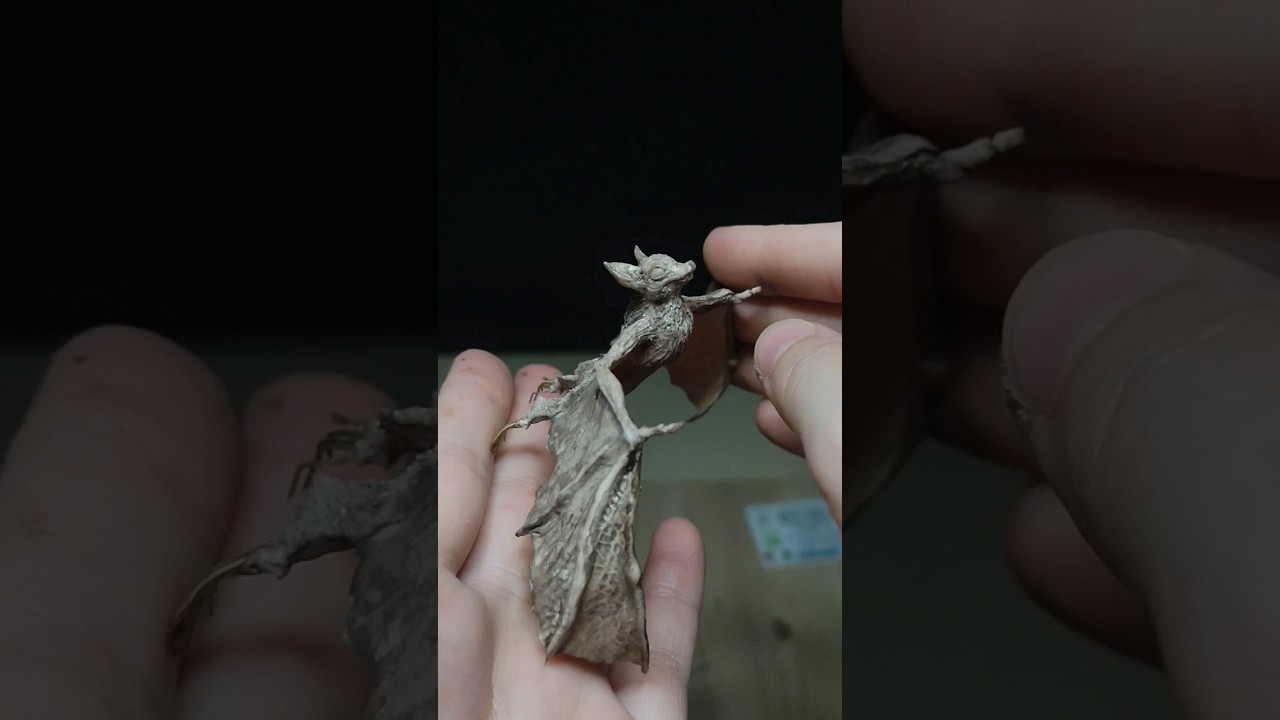 Sculpting BAT in polymer clay 🦇 for my Warrior, next video coming soon 💥 #shorts #figures #sculpture