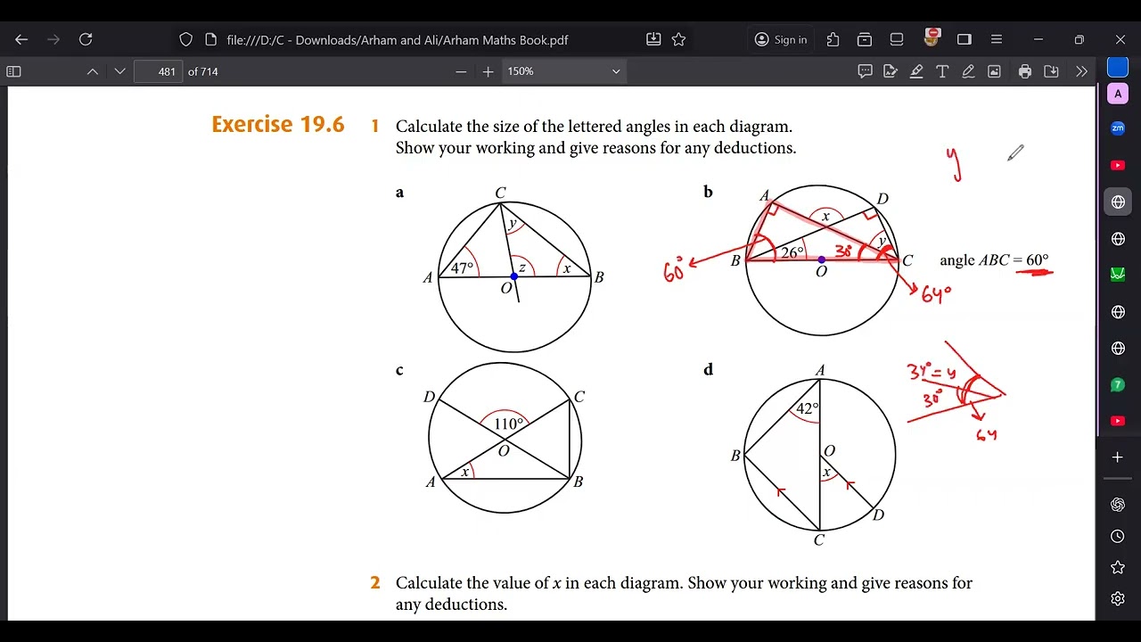 IGCSE Maths Chapter 19 Ex 19.6