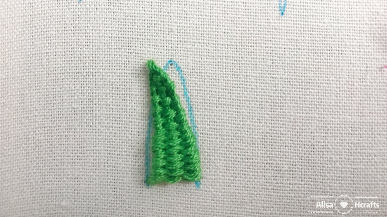 Basic embroidery stitch-Raised Leaf Stitch/抬叶绣