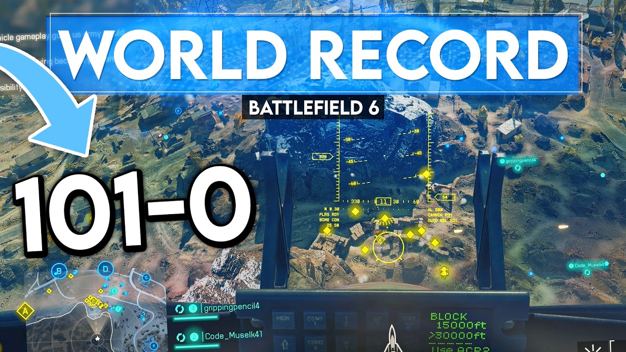 NEW Battlefield 6 JET KILLSTREAK World Record... 101-0 Attack Jet