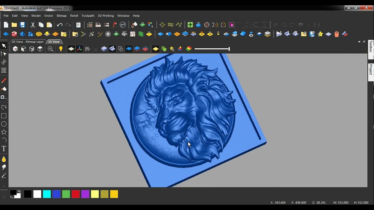 ARTCAM 3D RELIEF ROUGH AND FINISH TOOLPATH