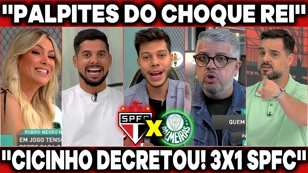 PALPITES DO CHOQUE-REI! RENATA FAN E CICINHO EXALTAM O TRICOLOR NO CLÁSSICO 'SÃO PAULO VAI AMASSAR''