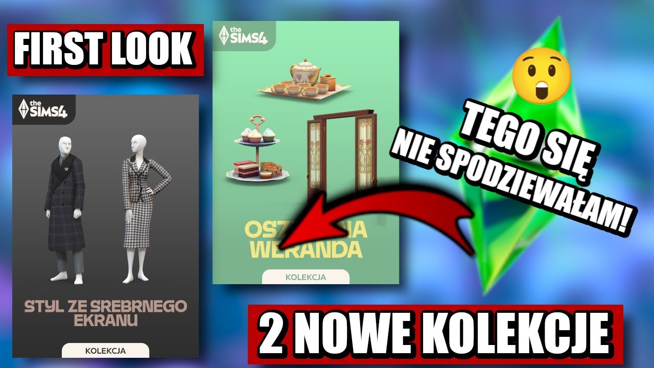 2 NOWE KOLEKCJE THE SIMS 4 OSZKLONA WERANDA I STYL ZE SREBRNEGO EKRANU FIRST LOOK #thesims4