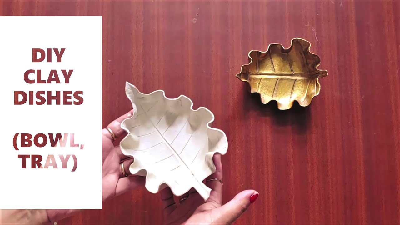 Clay Leaf DIY | Clay Dishes Diy | Clay Craft | Leaf Pottery | Candle Holder DIY