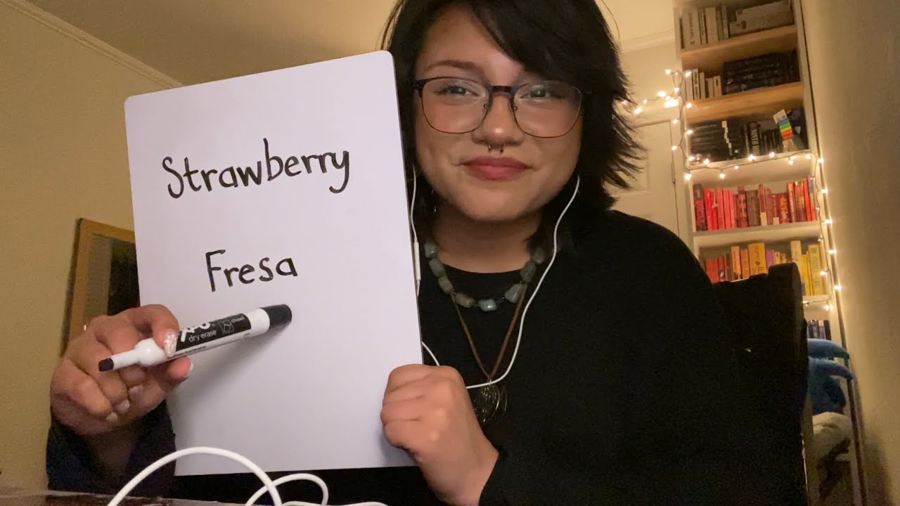 ASMR~ Teaching You Spanish: The Names of Fruits (Soft Spoken)
