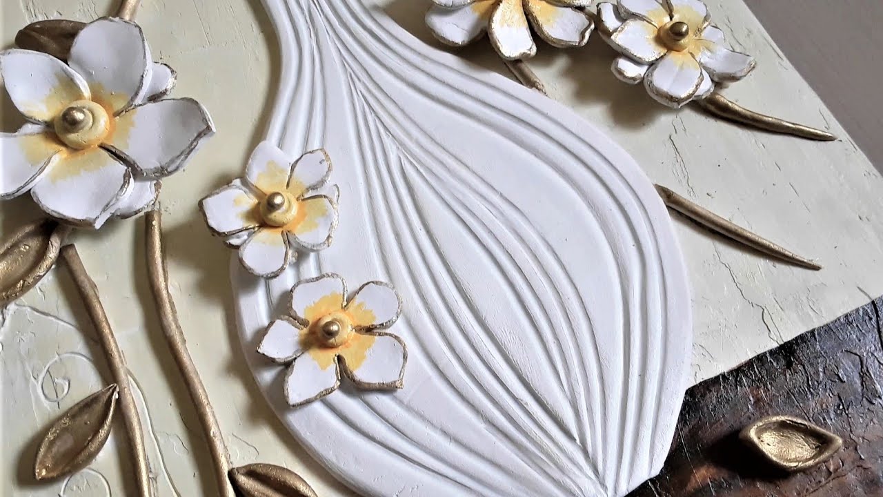Don't miss to try this/ wallputty crafts/ putty work/claycrafts