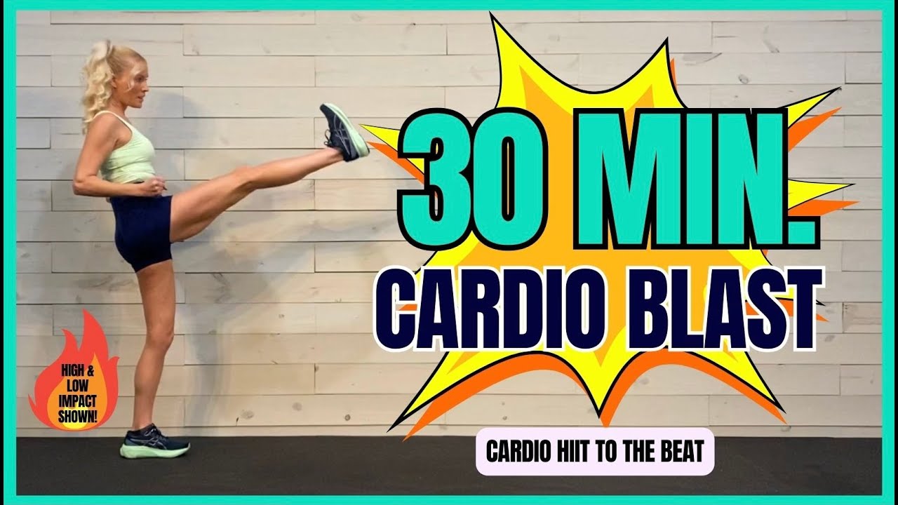 QUICK 30 MIN CARDIO BLAST 🔥TO THE BEAT🔥 CALORIE TORCHER 🔥 HIGH & LOW IMPACT SHOWN
